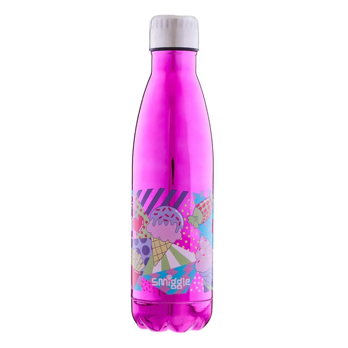 Smiggle Far Away Stainless Steel Drink Bottle, Pink 1