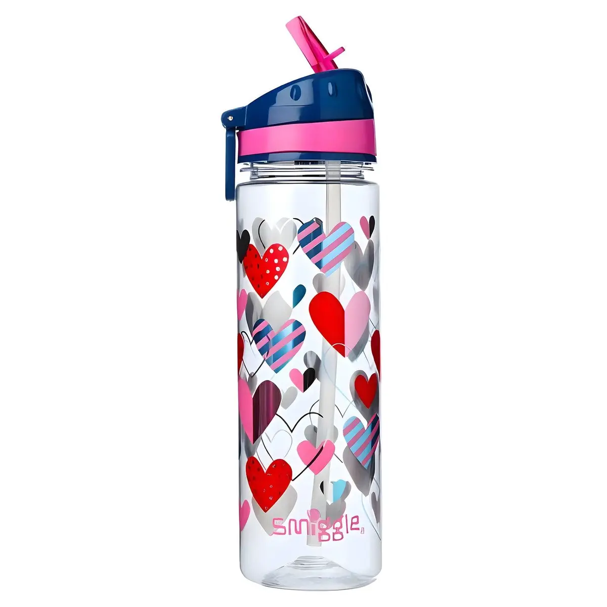 Smiggle Faves Drink Up Straight Water Bottle - Navy 1