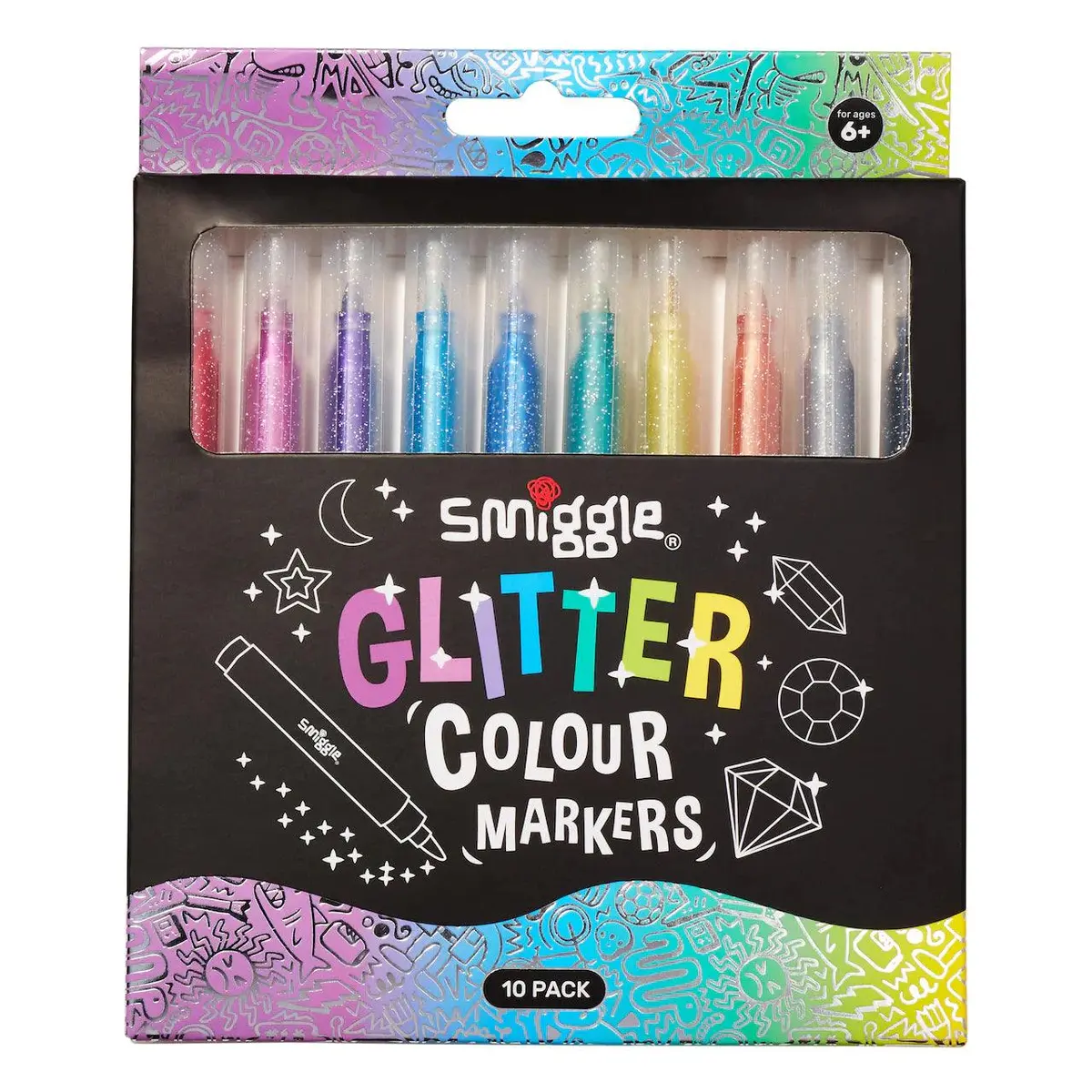 Smiggle Glitter Marker Pack X10 1