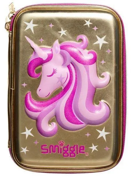 Smiggle Gold Hardtop Pencil Case - Gold 1