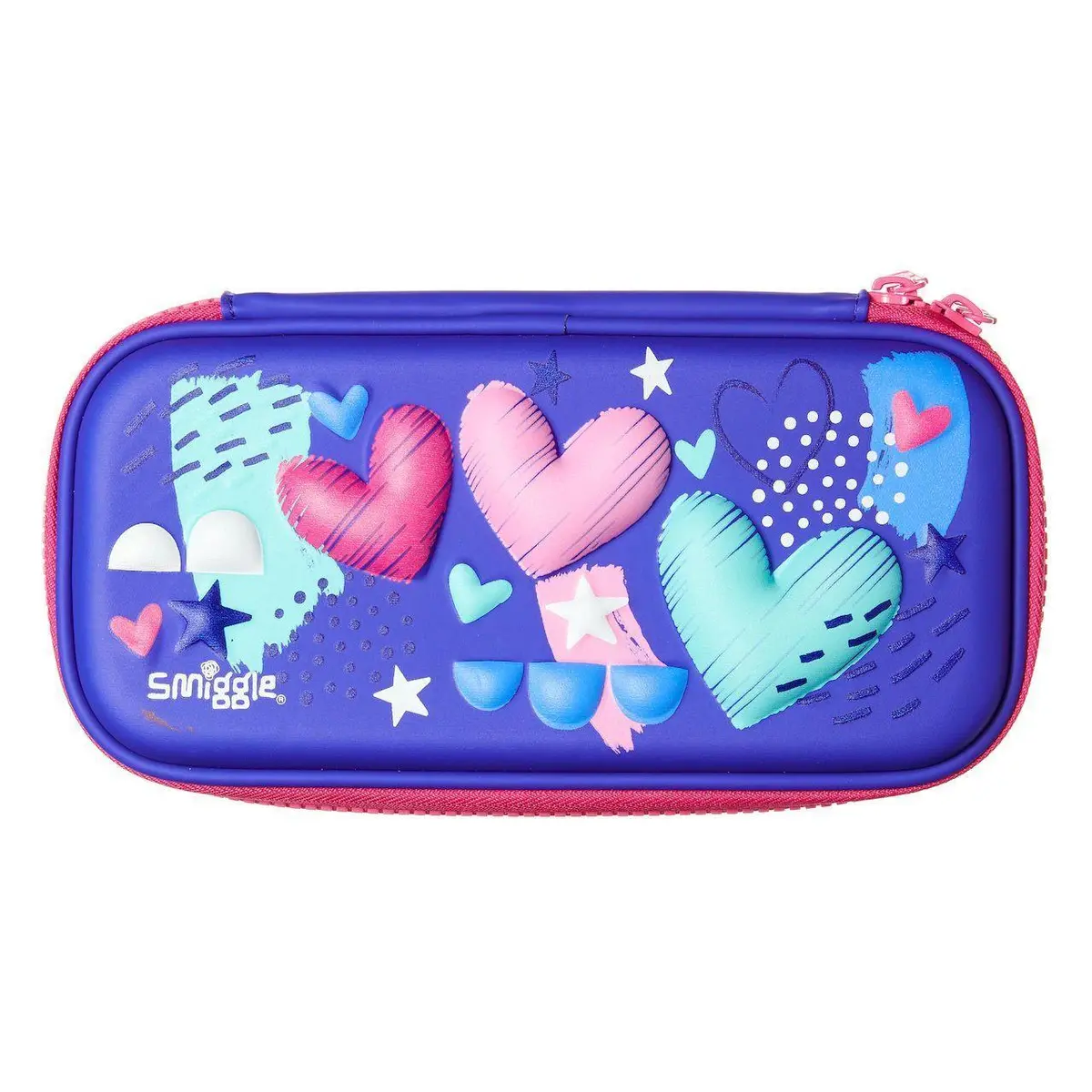 Smiggle Live Small Hardtop Pencil Case, Purple 1