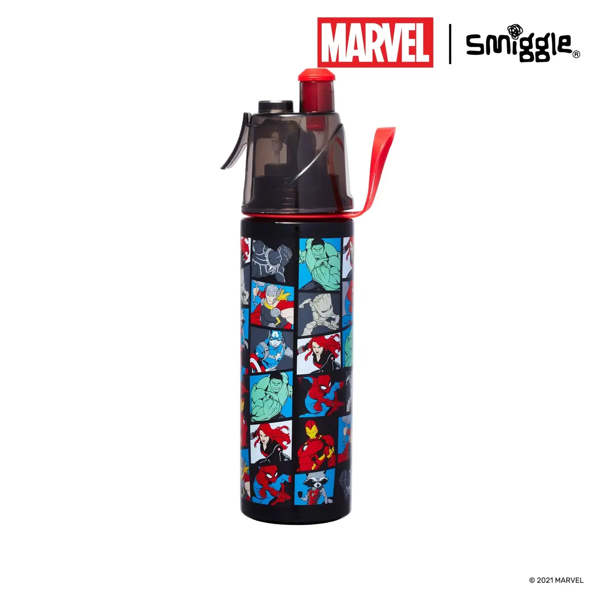Smiggle Marvel Insulated Stainless Steel Spritz Drink Bottle 500Ml 1