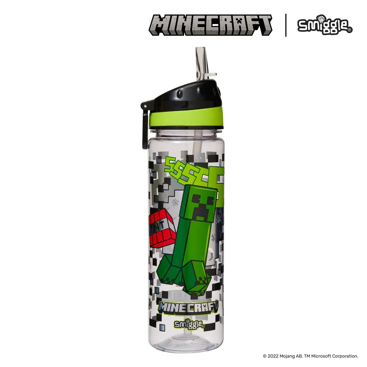 Smiggle Minecraft Drink Up Plastic Bottle 650Ml 1