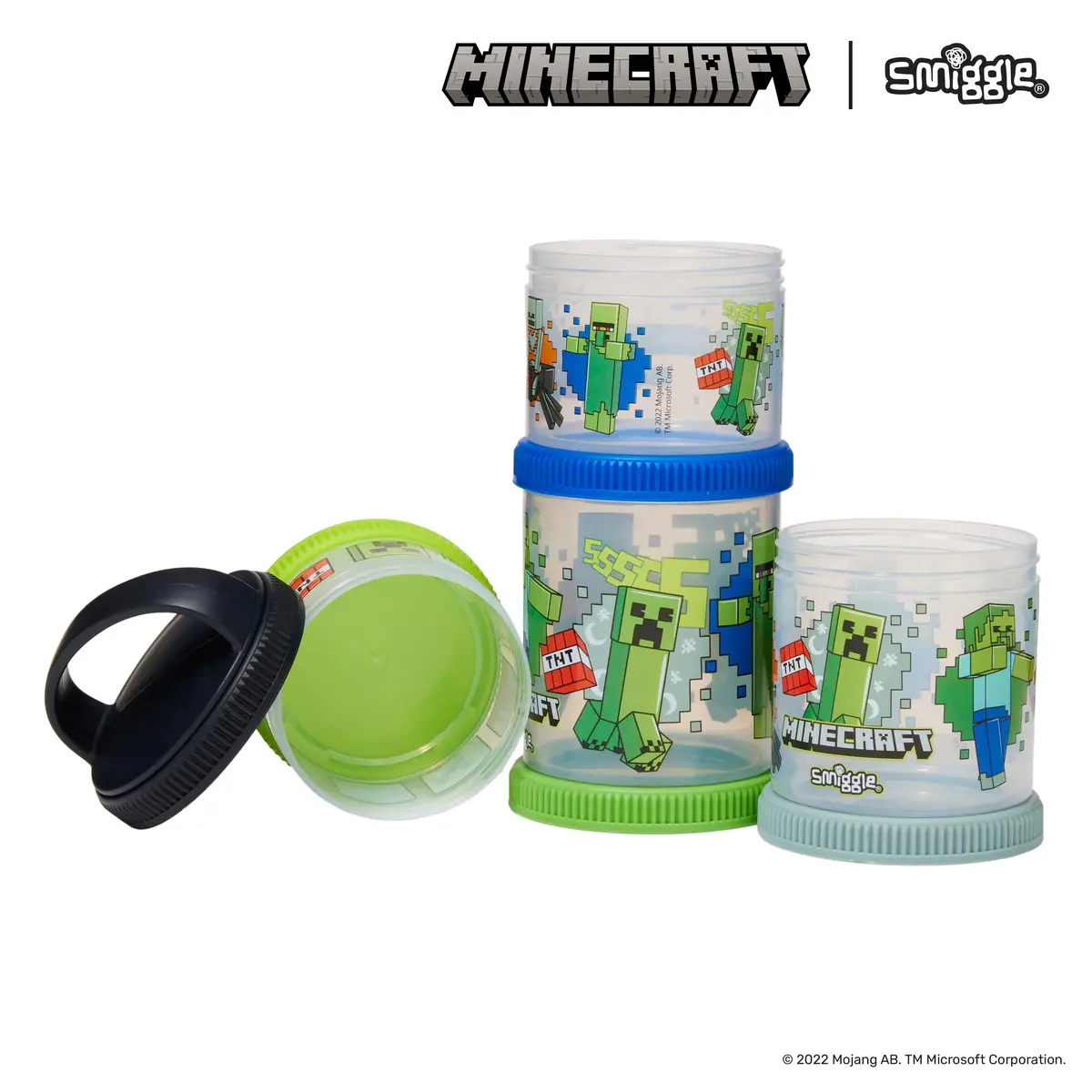 Smiggle Minecraft Snack & Stack Containers 2
