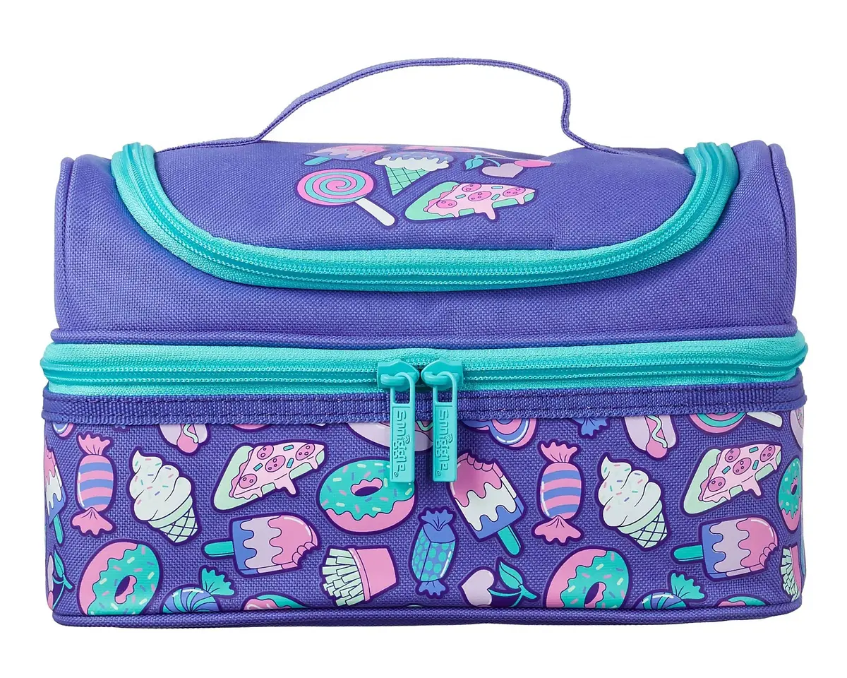 Smiggle Neat Double Decker Lunchbox - Purple 1