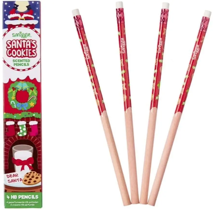 Smiggle Santa's Cookies Scented Hb Pencils X 4 - Red 1