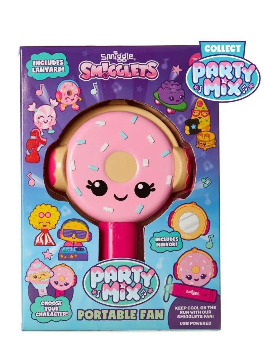 Smiggle Smigglets Portable Fan - Party Mix Dj Doughnut 1