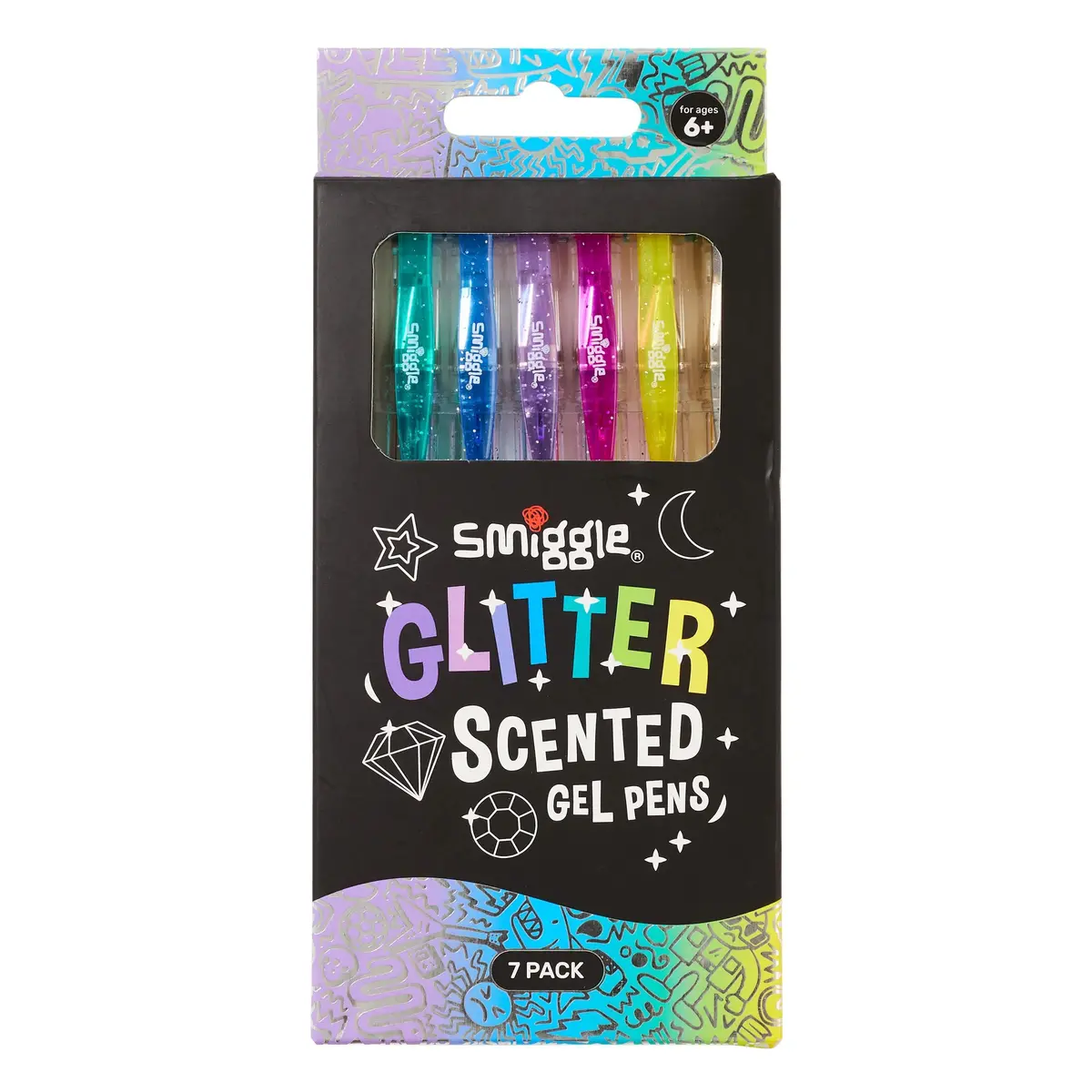 Smiggle Sparkle Scented Gel Pen Pack X7 - Colour Mix 1
