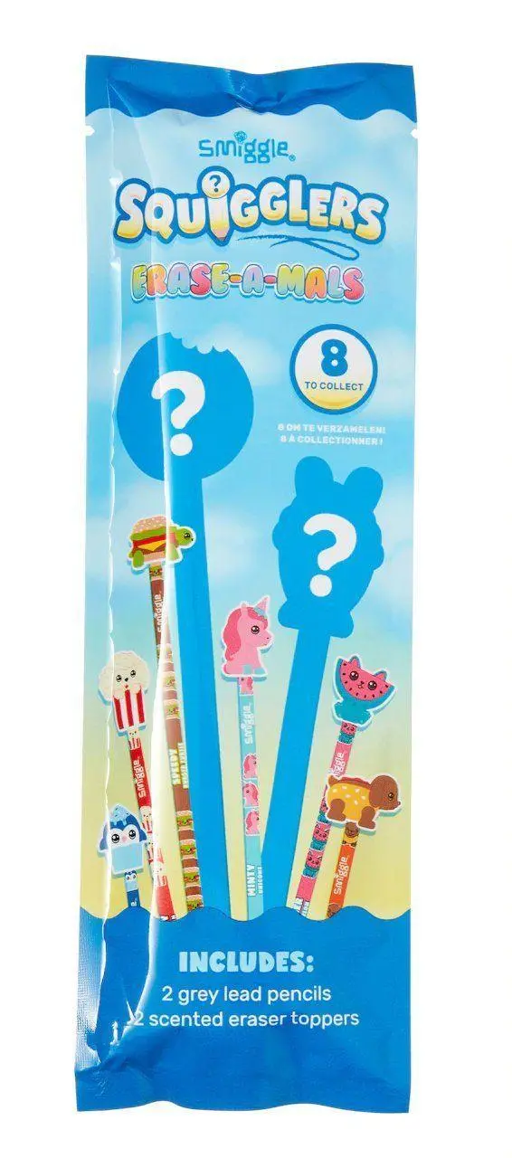 Smiggle Squigglers Eraser Pencil - Blue 1
