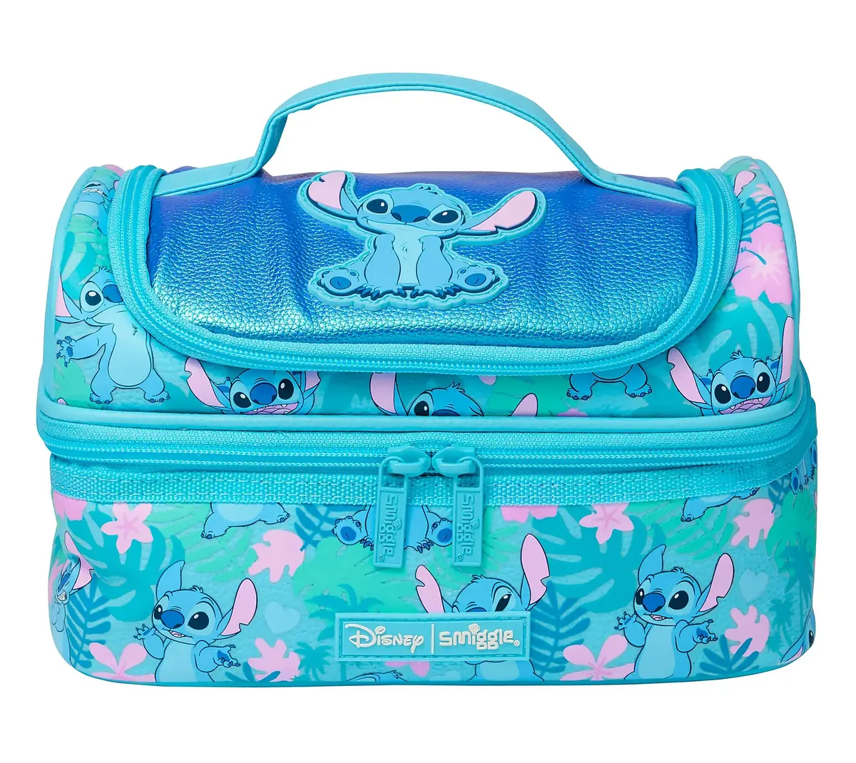 Smiggle Stitch Double Decker Lunchbox - Turquoise 1