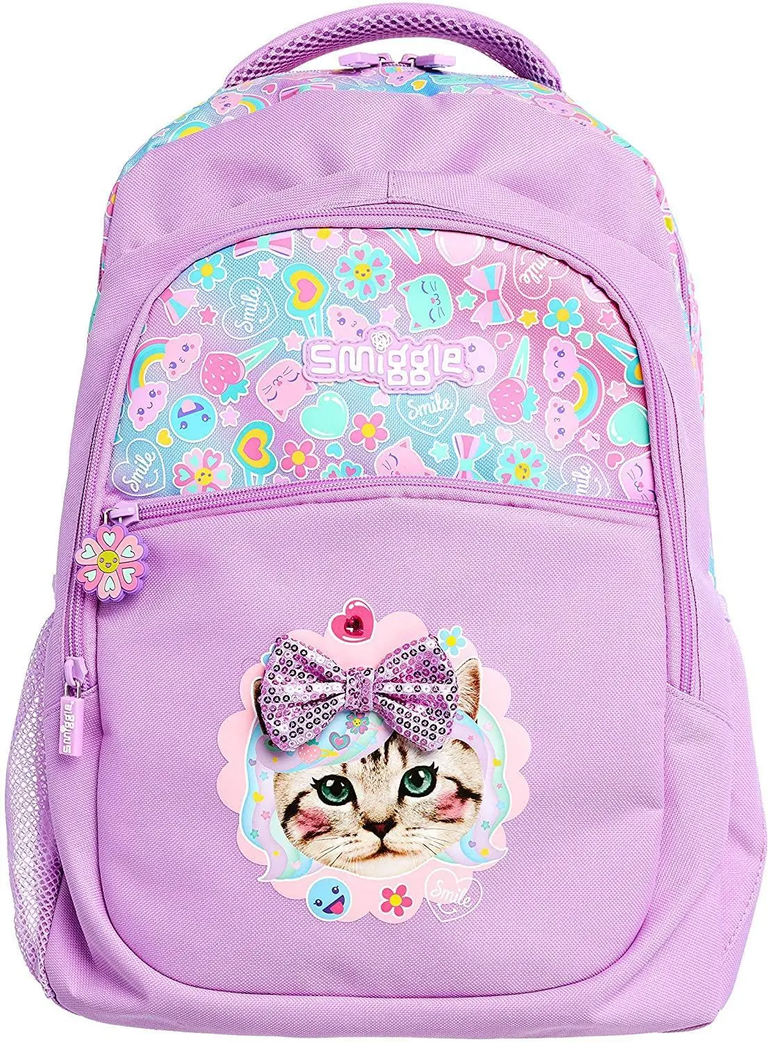 Smiggle Stylin' School Backpack 42Cm - Lilac 1