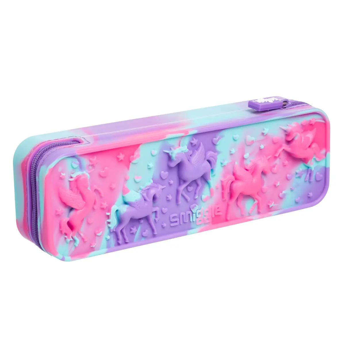 Smiggle Swirl Silicone Pencil Case - Purple 1