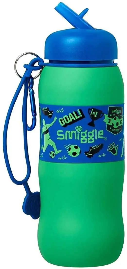 Smiggle Tops Silicone Roll Water Bottle - Green 1