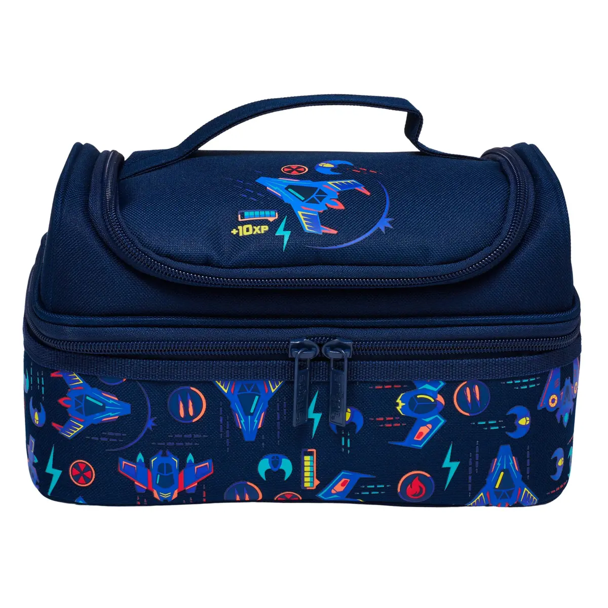 Smiggle Vibin' Double Decker Lunchbox - Navy 1