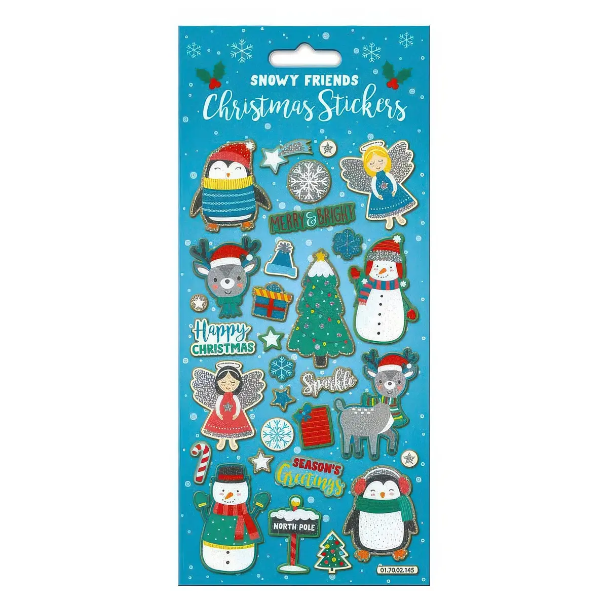 Snowy Friends Christmas Foil Stickers Pack 1