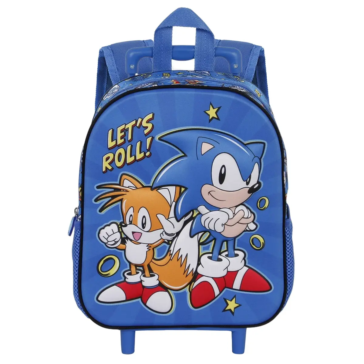 Sonic Lets Roll-Small 3D Backpack 1