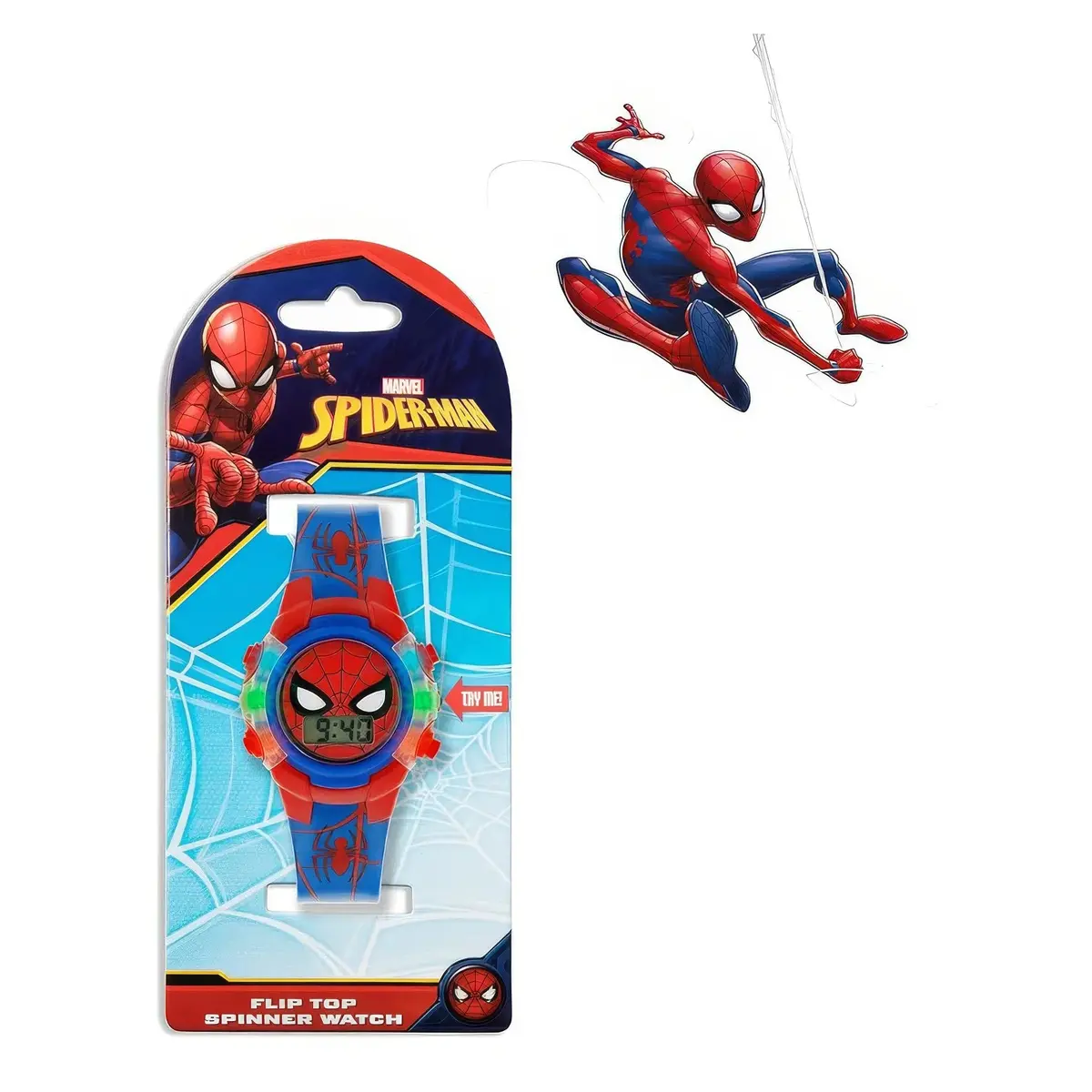 Spiderman Boy's Digital Quartz Watch With Pu Strap 1