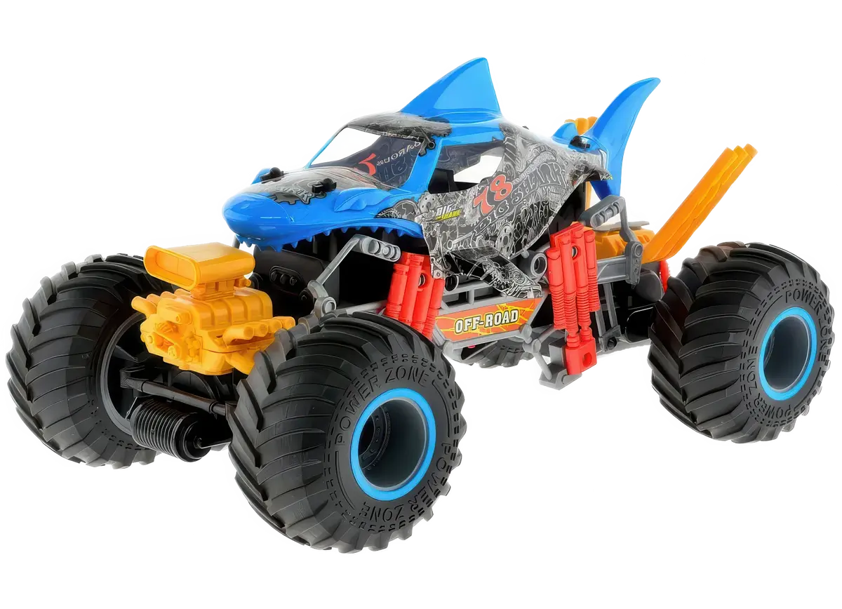 Spraying 'Smoking Shark' Off-Road Remote Controlled Rc Muscle Monster Truck 1