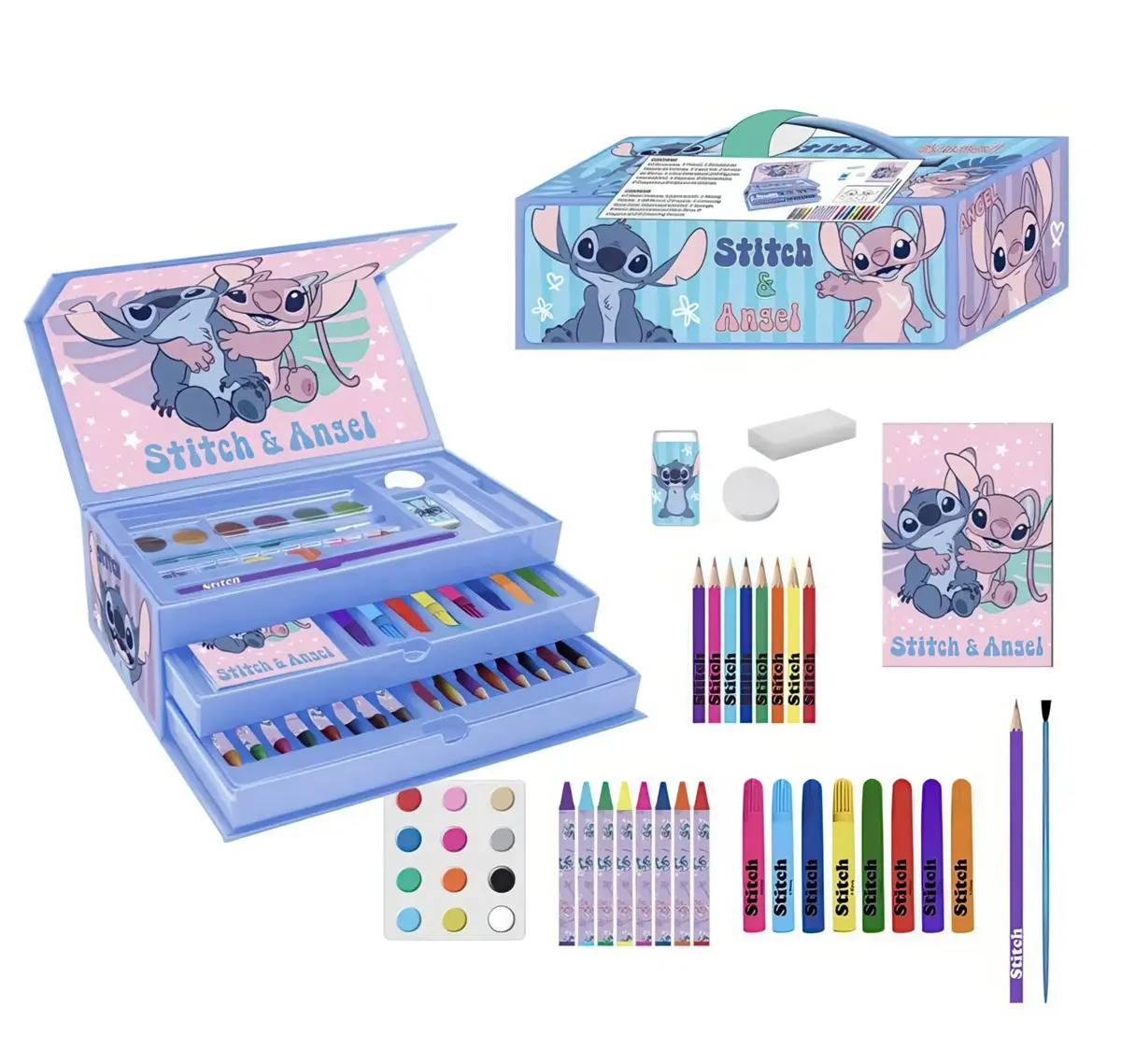Disney Stitch Colouring Stationery Case 1