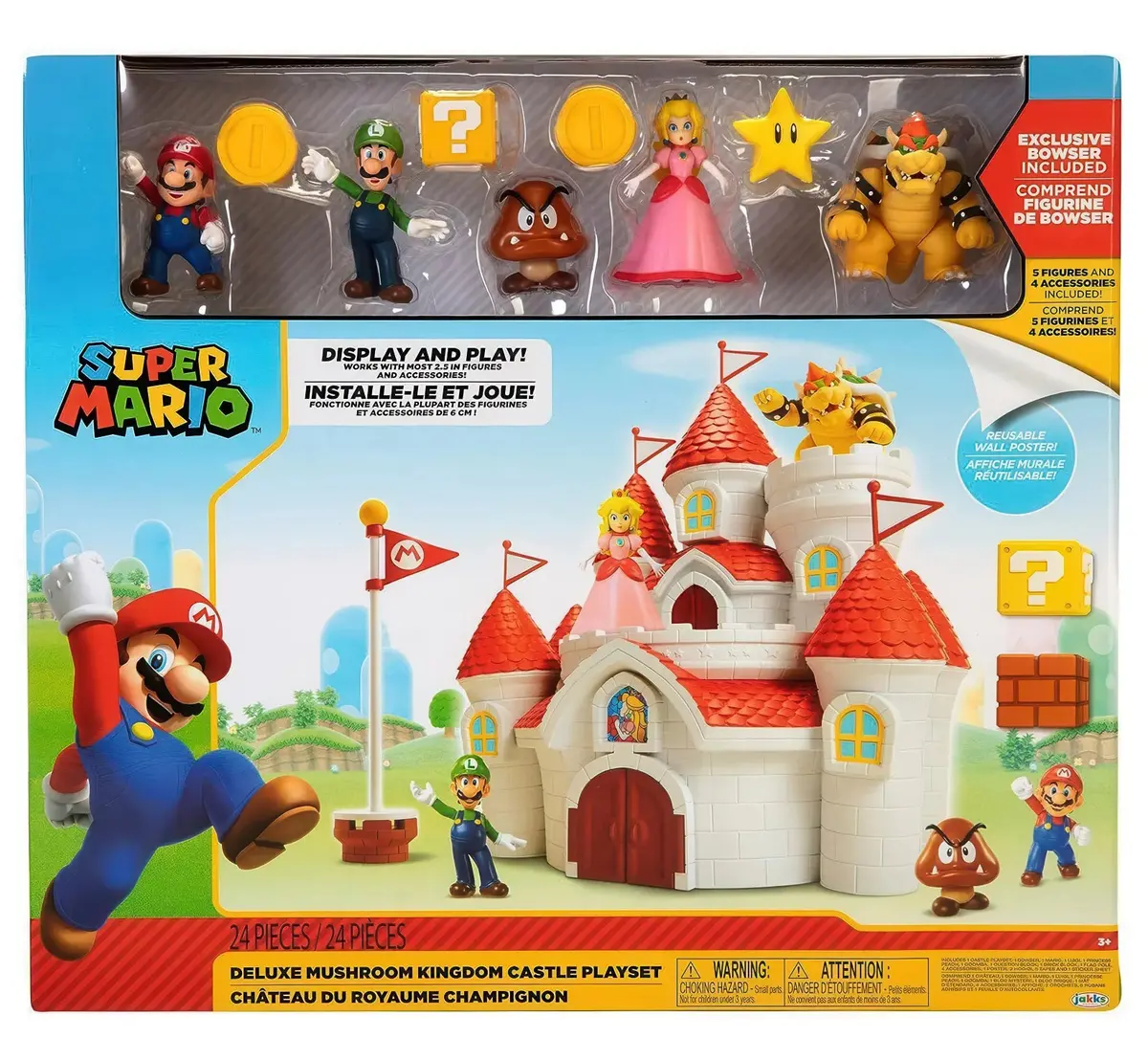 Super Mario Bros Mushroom Kingdom Deluxe Castle Playset 1