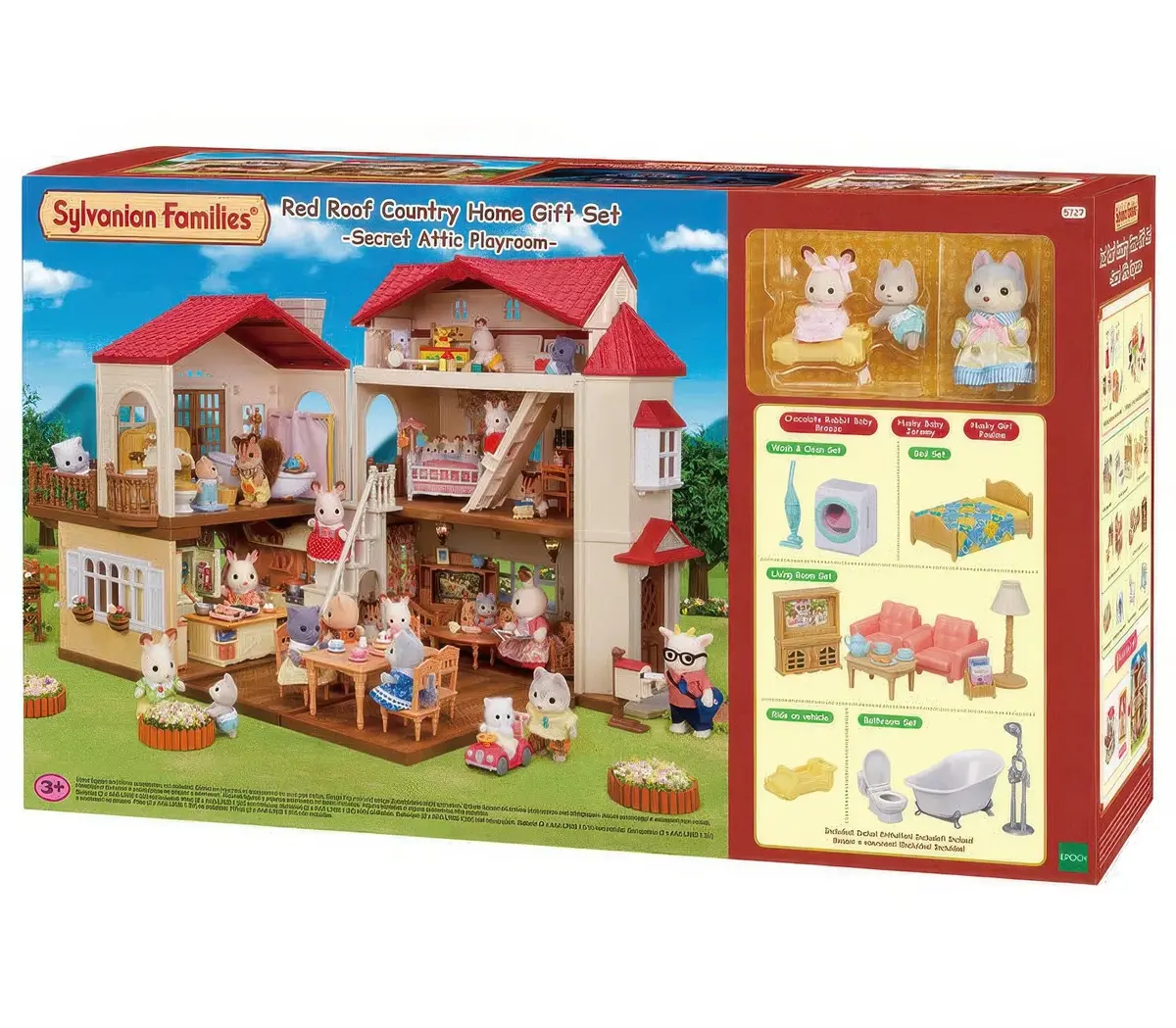 Sylvanian Families Red Roof Country Home Gift Set - Secret Attic Playroom 1