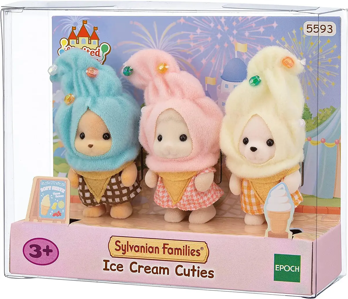 Sylvanian Families Baby Trio In Ice Cream Costumes 1