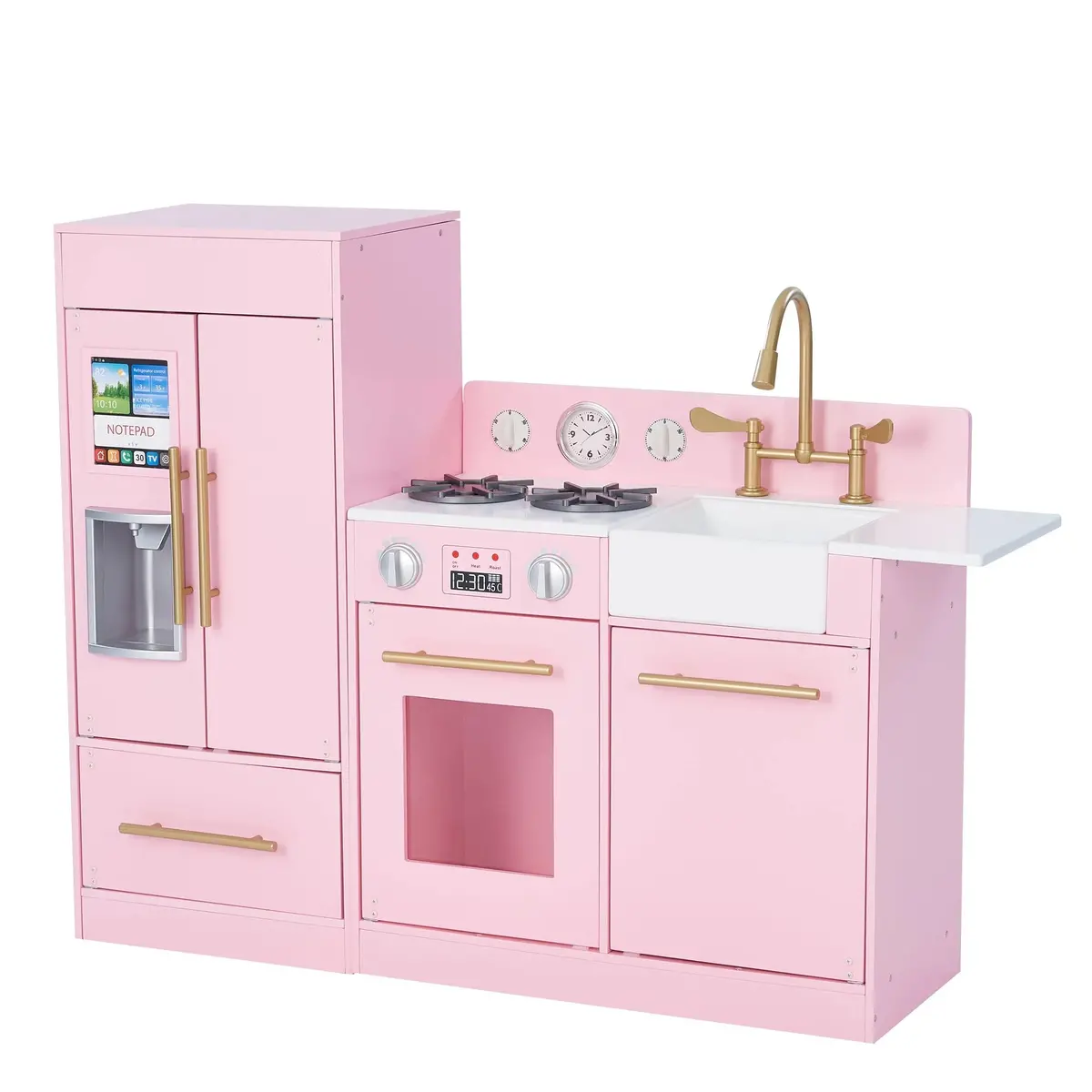 Teamson Kids Charlotte Large Interactive Wooden Play Kitchen Playset 1