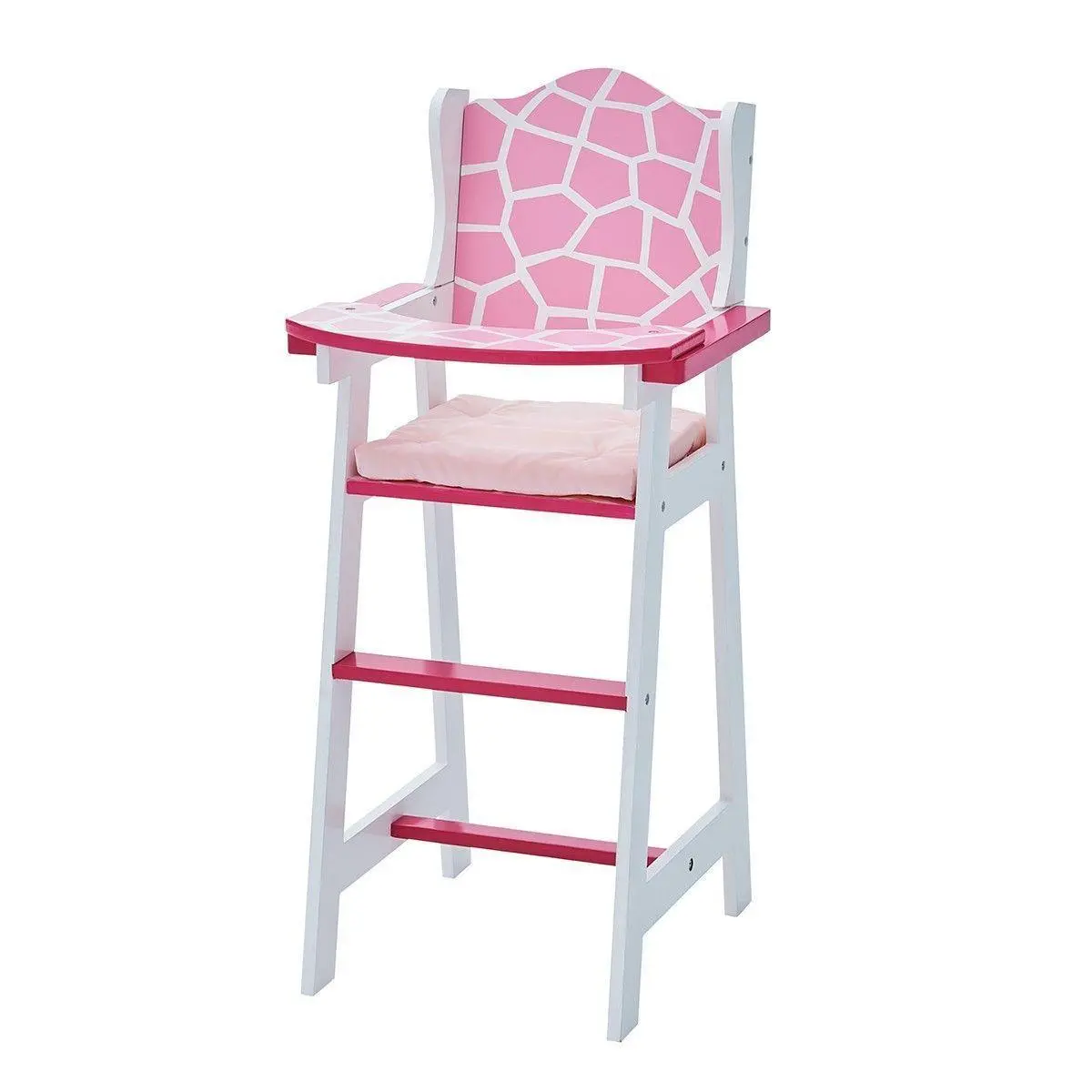 Teamson Td-0098Af Olivia's Classic Baby Doll High Chair Pink Giraffe 1