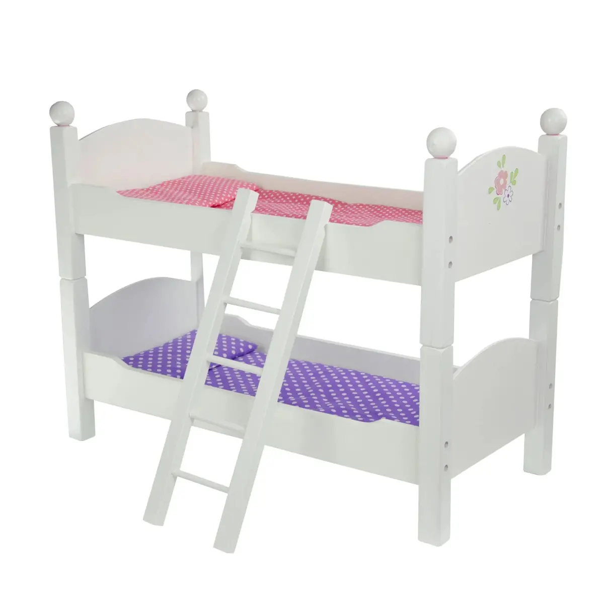Teamson Usa Olivia's Little World Polka Dots Princess 18-Inch Doll Bunk Bed, Grey 1
