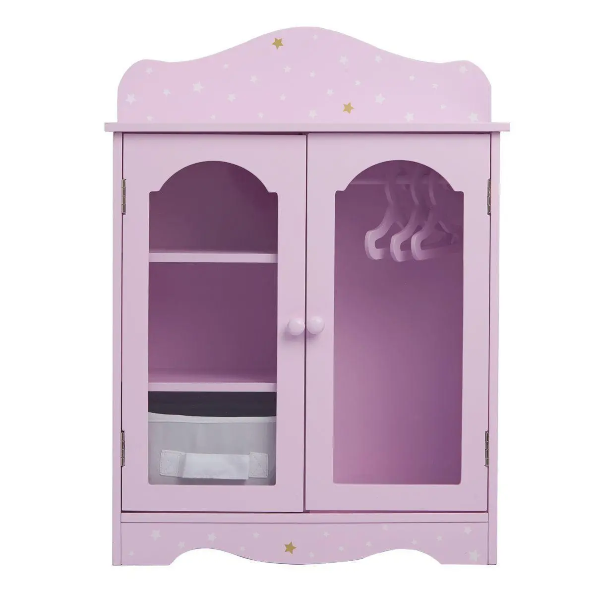 Teamson Usa Twinkle Stars Princess 18-Inch Doll Fancy Closet With 3 Hangers 1