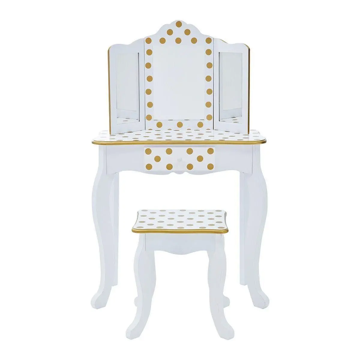 Teamson Usa Fashion Polka Dot Prints Gisele Play Vanity Set Furniture 1
