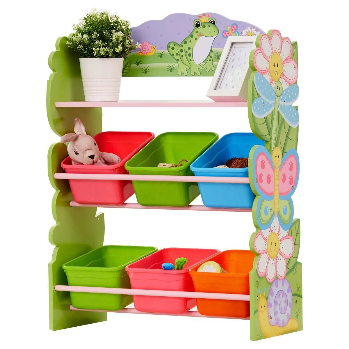 Teamson Usa Td-12245Ar Magic Garden Toy Organiser With Storage Bins 1