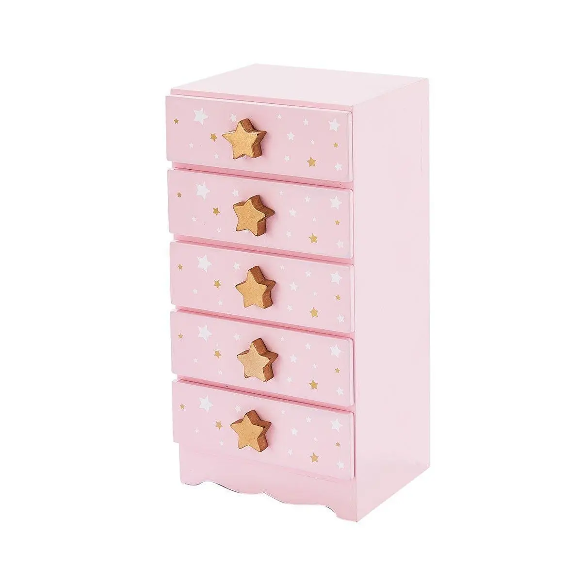 Teamson Usa Td-12884A Fashion Star Prints Renee Jewelry Box - Pink / White / Gold Beauty 1
