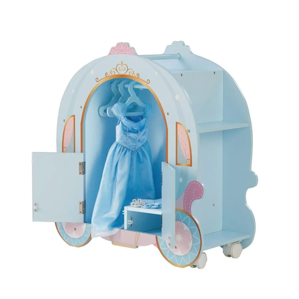 Teamson Usa Td-12948A Princess Pumpkin Carriage With Closet And Dress 1