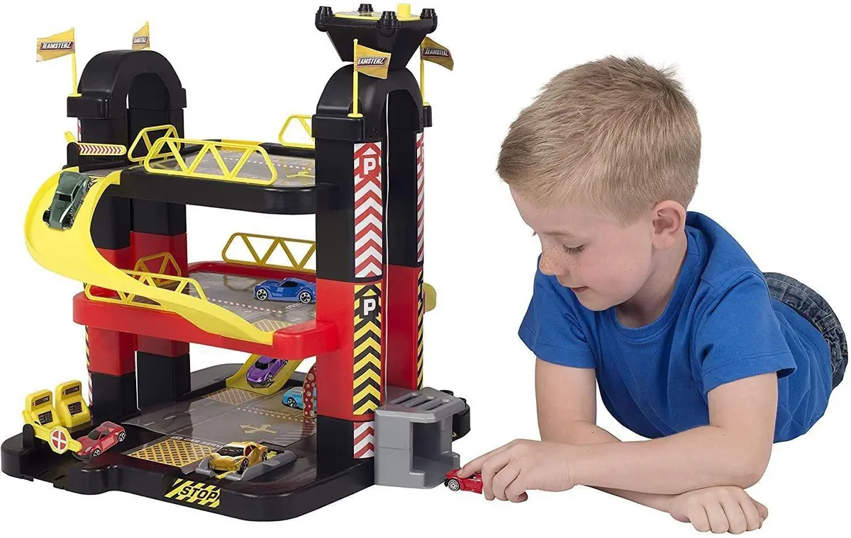 Teamsterz 3 Level Tower Garage + 5 Die-Cast Cars Playset 1