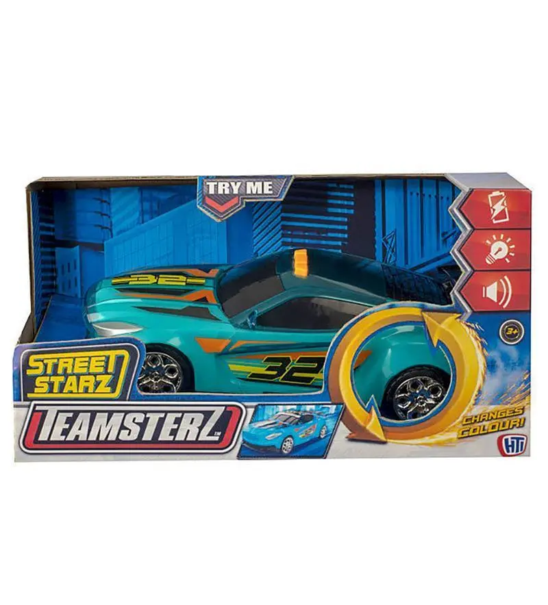 Teamsterz Lights And Sounds Street Starz Green Racing Car 1