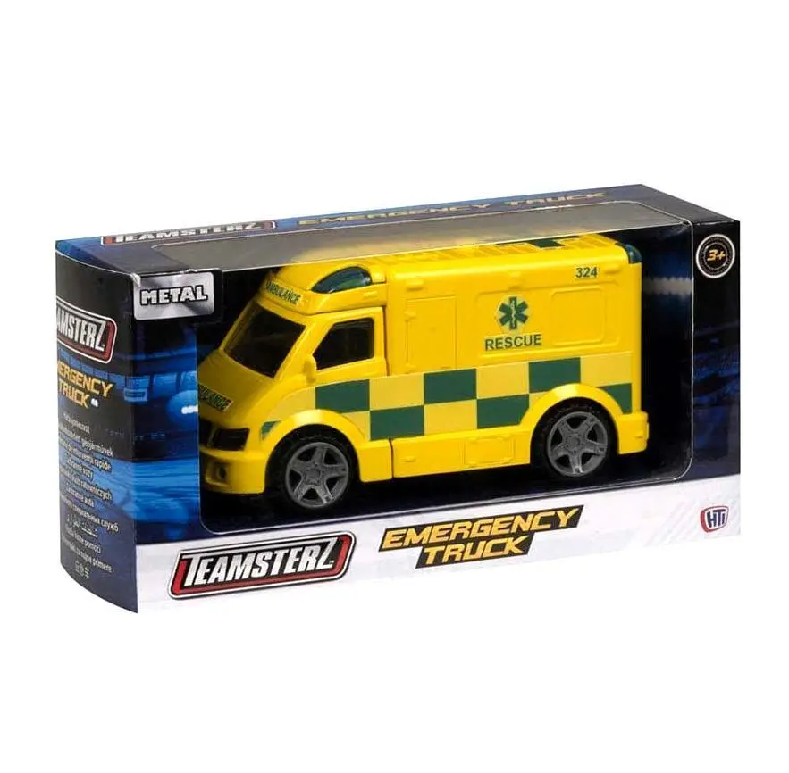 Teamsterz Metal Emergency Vehicle - 4-Inch Ambulance 1