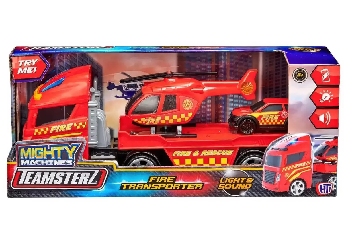 Teamsterz Small Fire Helicopter Transporter 1