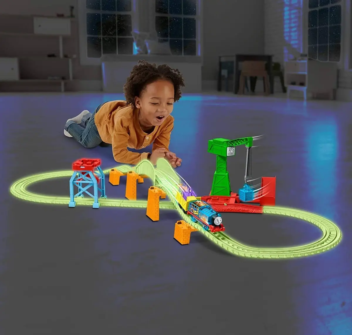 Thomas & Friends Trackmaster Hyper Glow Night Delivery Playset 1