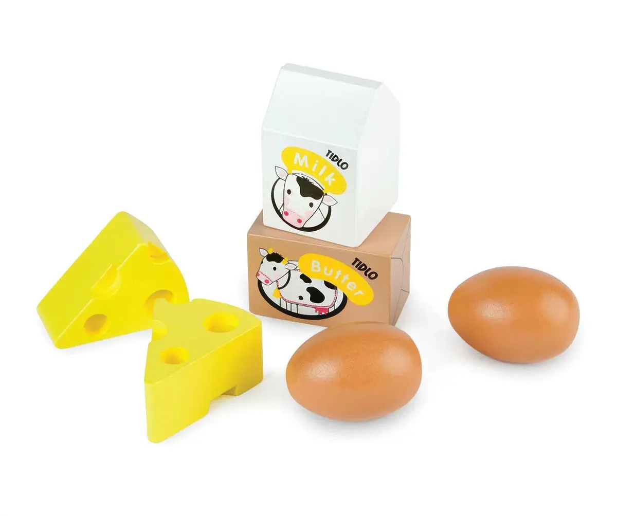 Tidlo Wooden Eggs And Milk In A Crate 2
