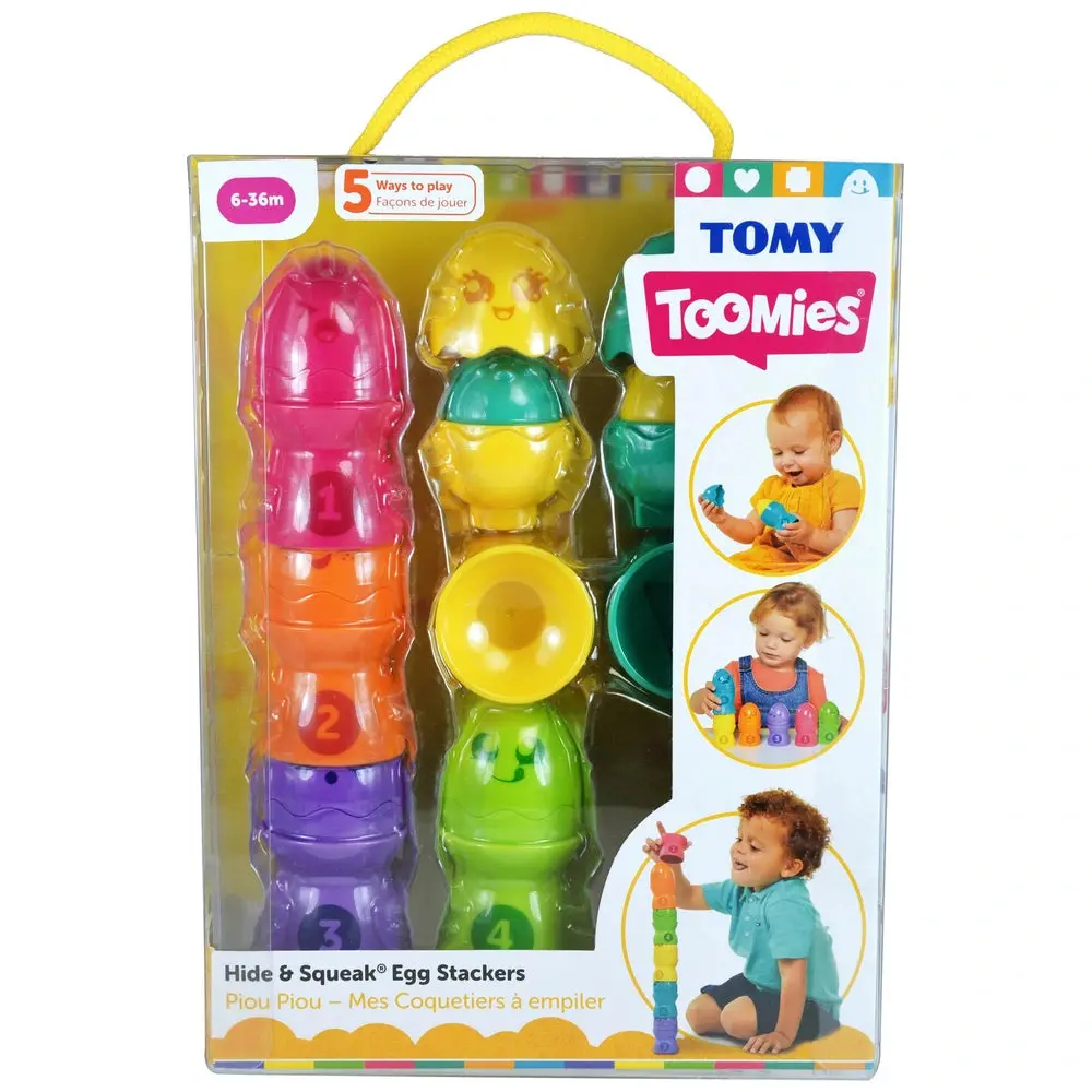 Tomy Toomies Hide & Squeak Egg Stackers 1