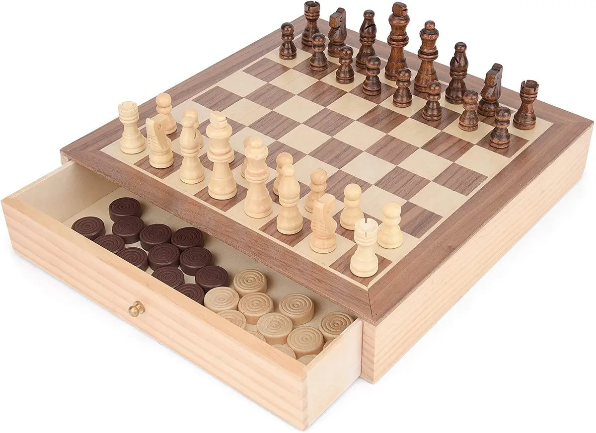 Toyrific Chess And Draughts 2-In-1 Game Board Set 1