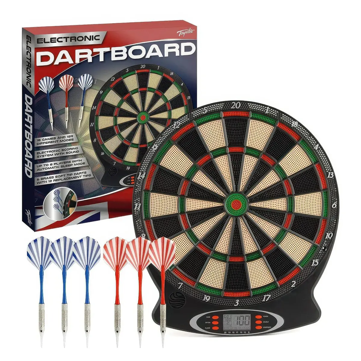 Toyrific Electronic Dart Board - With 6 Soft Tip Darts 1
