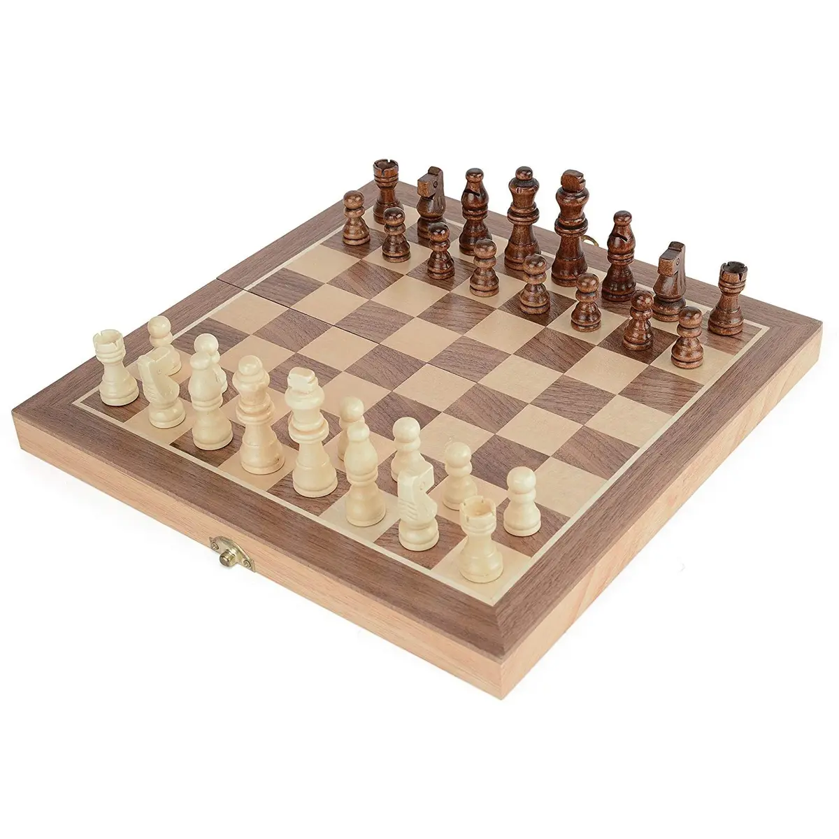 Toyrific Wooden Foldable Wooden Chess Travel Set 1