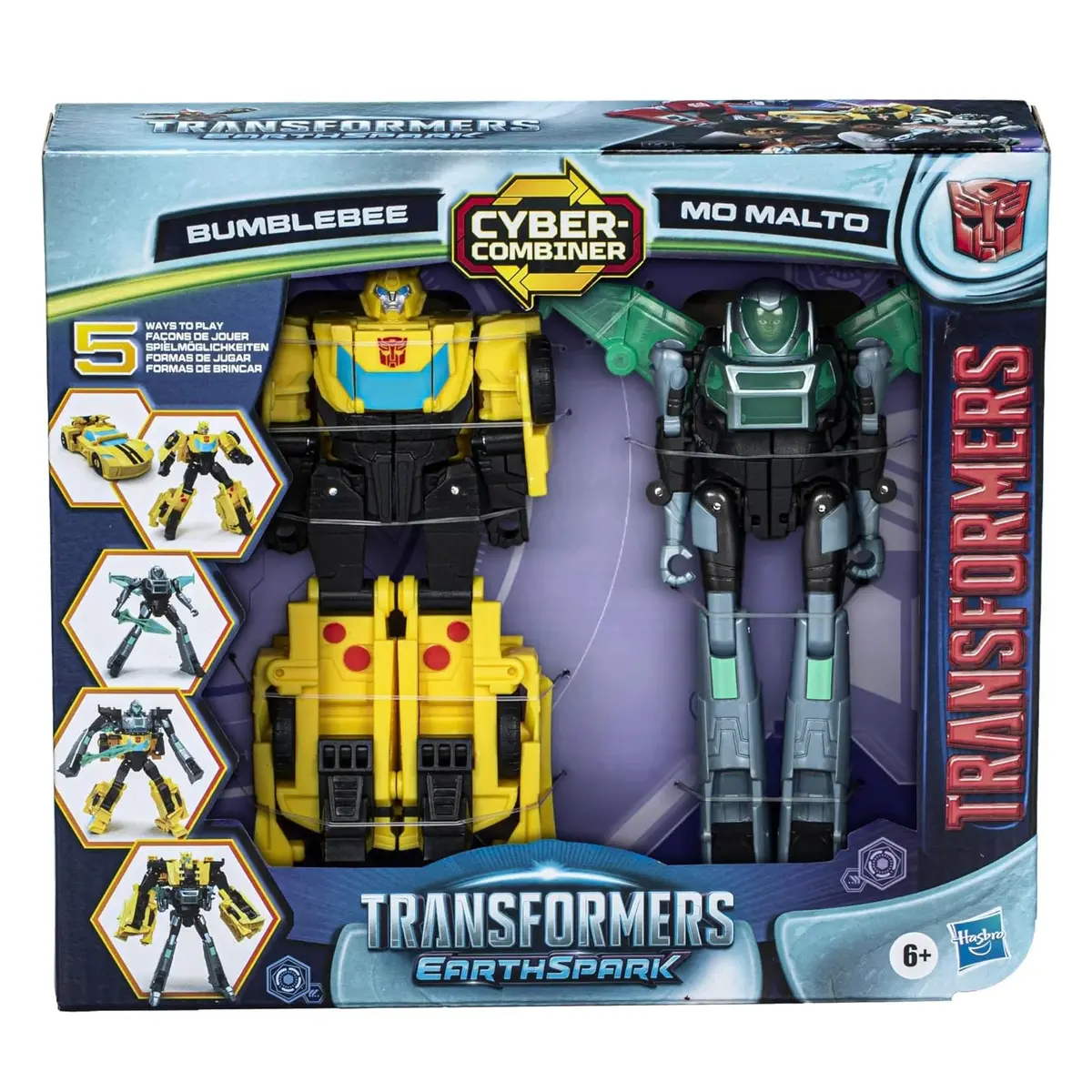 Transformers Earthspark Cyber-Combiner Bumblebee And Mo Malto Robot 1