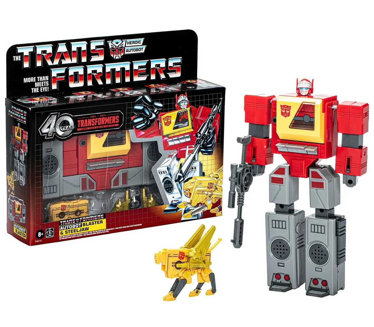 Transformers Retro 40Th Anniversary Action Figure - G1 Autobot Blaster & Steeljaw 1