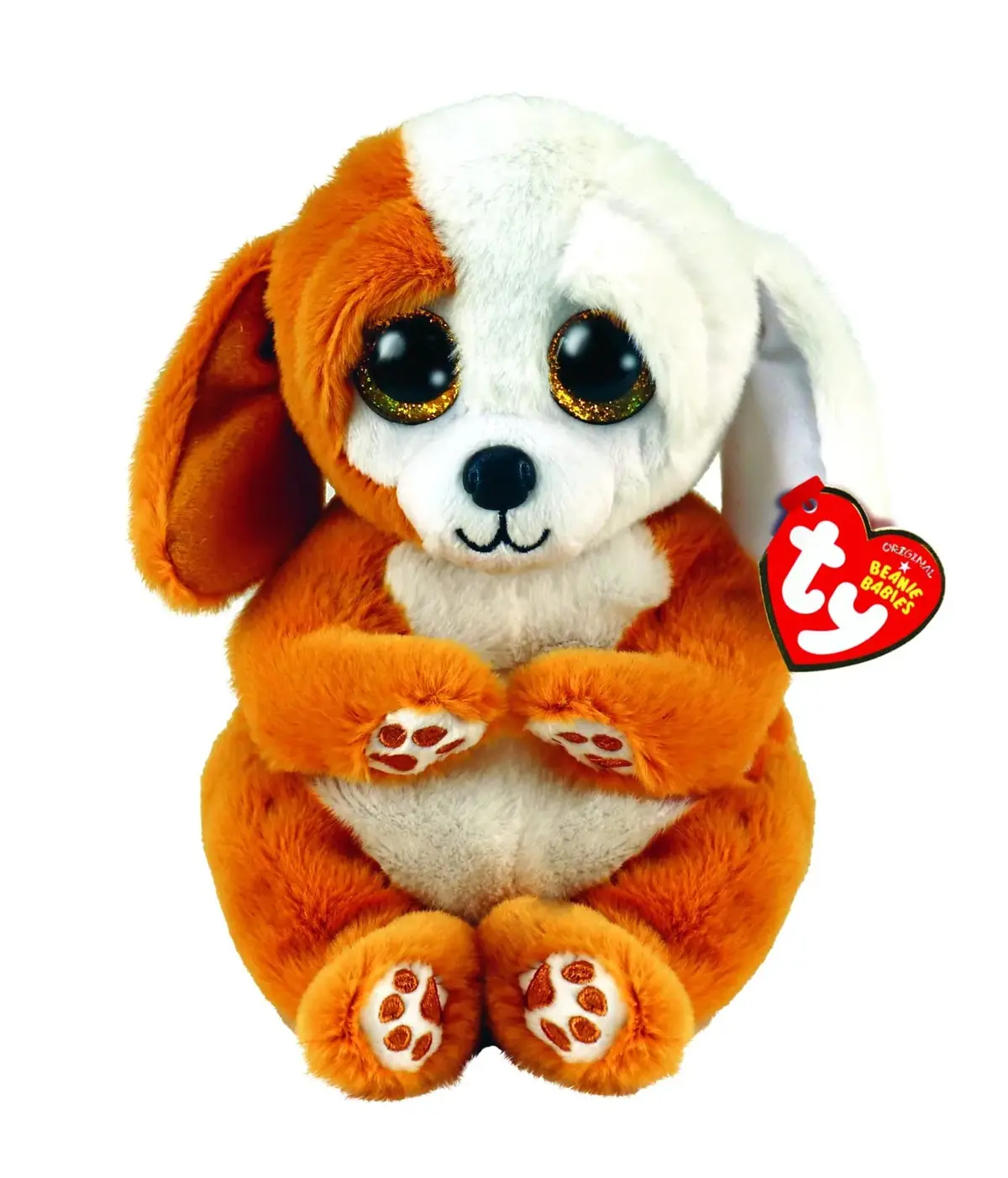 Ty Beanie Babies Ruggles Brown And White Dog Plush 15Cm 1