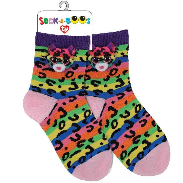 Ty Beanie Boo Fashion Slipper Socks - Dotty Leopard 1