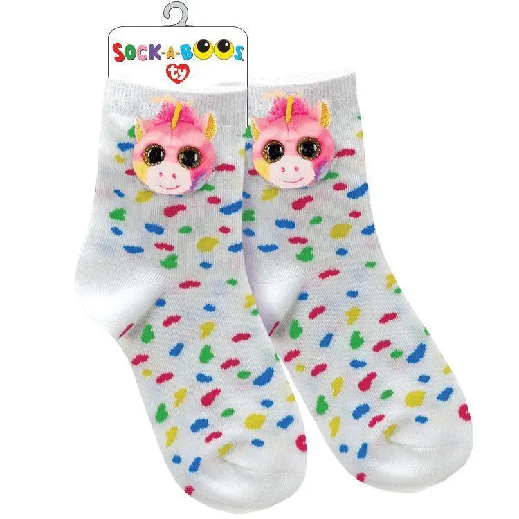 Ty Beanie Boo Fashion Slipper Socks - Fantasia Unicorn 1