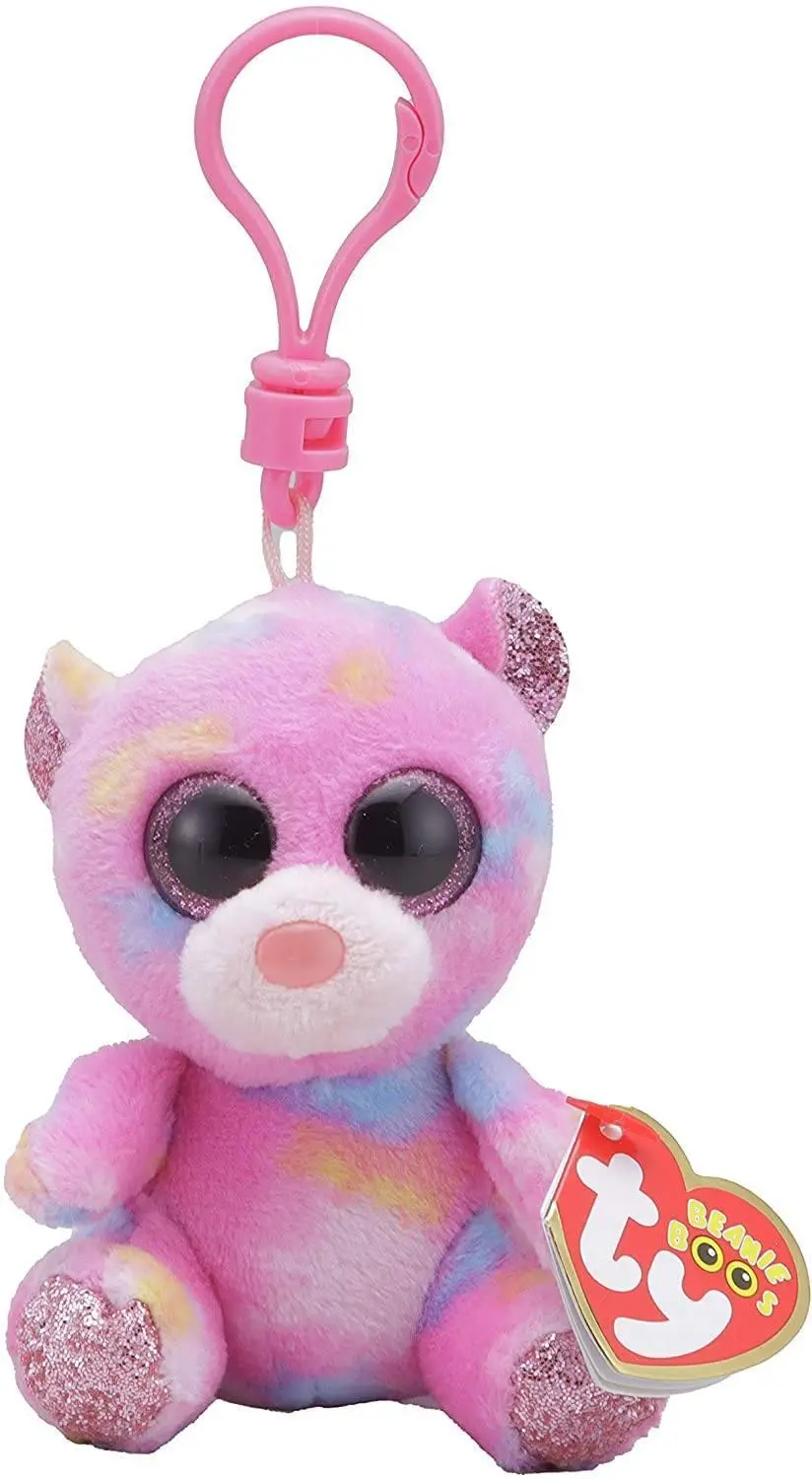 Ty Beanie Boo Franky Pink Keyring 1